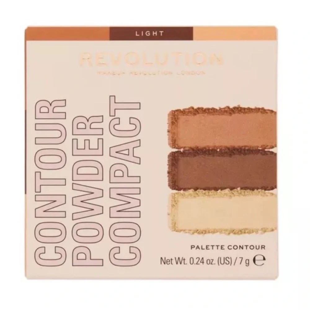 Makeup Revolution Contour Powder Compact Light 0.24oz Face Sculpting Palette‎